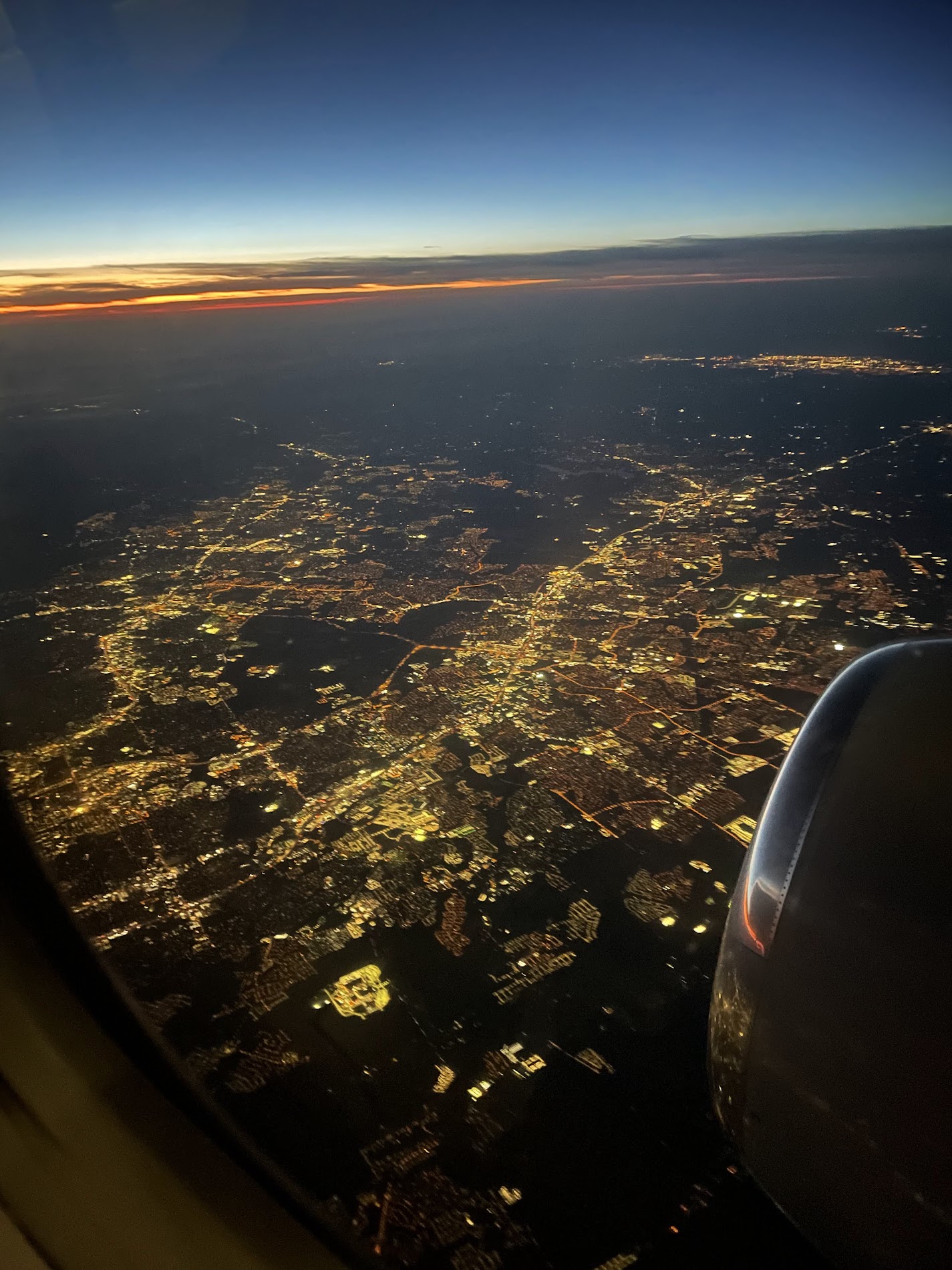 Photo from above Houston, Texas, from an airplane