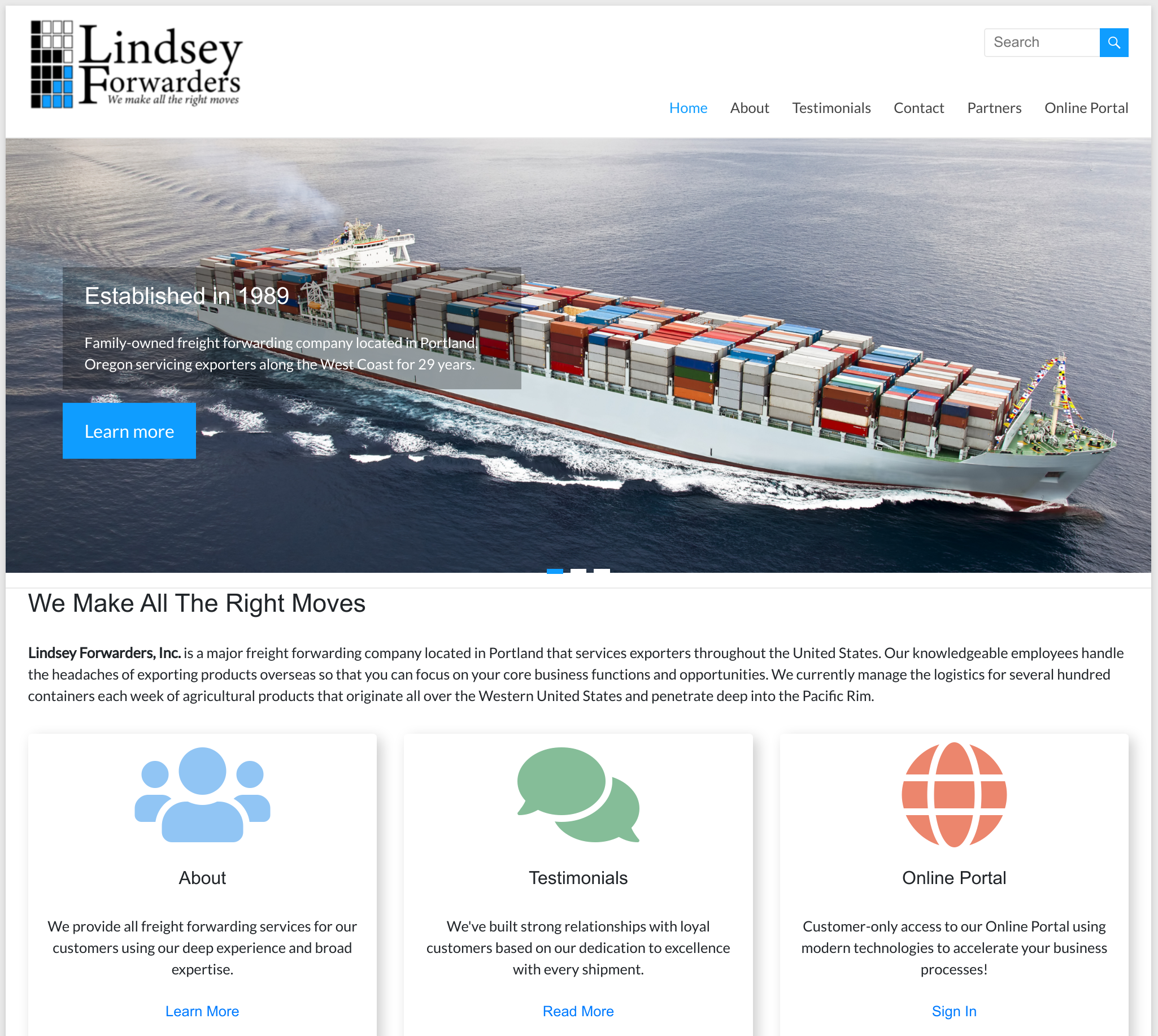 Lindsey Forwarders home page